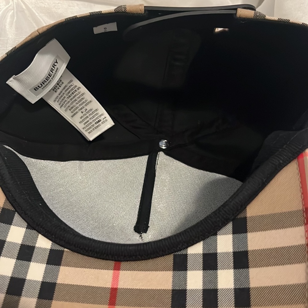 Burberry Love Print Vintage Check Baseball Cap unixes - Picture 6 of 6